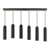 Livex Lighting 6 Lt Shiny Black Linear Pendant - 46757-68