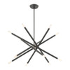 Livex Lighting 12 Lt Scandinavian Gray Chandelier - 46776-76