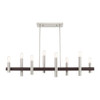 Livex Lighting 8 Lt Brushed Nickel & Bronze Linear Chandelier - 46868-91