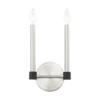 Livex Lighting 2 Lt Brushed Nickel Wall Sconce - 46882-91