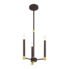 Livex Lighting 3 Lt Bronze Chandelier - 46883-07
