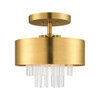 Livex Lighting 3 Lt Natural Brass Ceiling Mount - 48872-08