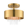 Livex Lighting 3 Lt Natural Brass Ceiling Mount - 48872-08