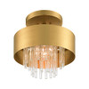 Livex Lighting 3 Lt Natural Brass Ceiling Mount - 48872-08