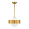 Livex Lighting 8 Lt Natural Brass Pendant Chandelier - 48874-08