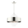 Livex Lighting 10 Lt Polished Nickel Pendant Chandelier - 48876-35