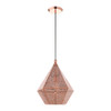 Livex Lighting 1 Lt Rose Gold Pendant - 48923-86