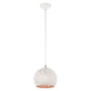 Livex Lighting 1 Lt White Pendant - 49181-03