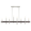 Livex Lighting 8 Lt Brushed Nickel Linear Chandelier - 49338-91