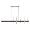 Livex Lighting 8 Lt Brushed Nickel Linear Chandelier - 49338-91