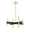 Livex Lighting 4 Lt Satin Brass  Chandelier - 49344-12