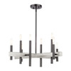 Livex Lighting 8 Lt Black Chrome  Chandelier - 49348-46