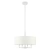 Livex Lighting 4 Lt White Pendant Chandelier - 49374-03