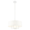 Livex Lighting 4 Lt White Pendant Chandelier - 49374-03