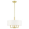 Livex Lighting 4 Lt Satin Brass  Pendant Chandelier - 49374-12