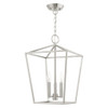 Livex Lighting 3 Lt Brushed Nickel Convertible Lantern - 49433-91