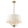 Livex Lighting 4 Lt Antique Brass Pendant Chandelier - 49444-01