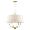 Livex Lighting 6 Lt Antique Brass Pendant Chandelier - 49446-01