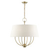 Livex Lighting 6 Lt Antique Brass Pendant Chandelier - 49446-01