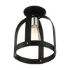 Livex Lighting 1 Lt Textured Black Petite Semi Flush - 49641-14