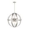 Livex Lighting 6 Lt Brushed Nickel Pendant Chandelier - 49646-91