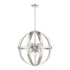 Livex Lighting 6 Lt Brushed Nickel Pendant Chandelier - 49646-91