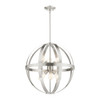 Livex Lighting 6 Lt Brushed Nickel Pendant Chandelier - 49646-91