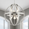 Livex Lighting 6 Lt Brushed Nickel Pendant Chandelier - 49646-91