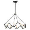 Livex Lighting 8 Lt Textured Black With Brushed Nickel Accents Chandelier - 49736-14