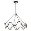 Livex Lighting 8 Lt Textured Black With Brushed Nickel Accents Chandelier - 49736-14