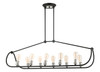 Livex Lighting 10 Lt Textured Black With Brushed Nickel Accents Linear Chandelier - 49738-14