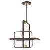 Livex Lighting 6 Lt Bronze With Antique Brass Accents Chandelier - 49745-07