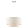 Livex Lighting 3 Lt Brushed Nickel  Pendant - 49803-91