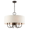 Livex Lighting 7 Lt English Bronze Pendant Chandelier - 49806-92