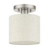 Livex Lighting 1 Lt Brushed Nickel Semi Flush - 49807-91