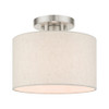 Livex Lighting 1 Lt Brushed Nickel Semi Flush - 49808-91