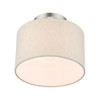 Livex Lighting 1 Lt Brushed Nickel Semi Flush - 49808-91