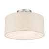 Livex Lighting 1 Lt Brushed Nickel Semi Flush - 49809-91