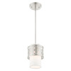 Livex Lighting 1 Lt Brushed Nickel Mini Pendant - 49861-91