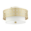 Livex Lighting 3 Lt Soft Gold Semi Flush - 49863-33