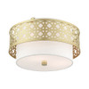 Livex Lighting 3 Lt Soft Gold Semi Flush - 49863-33