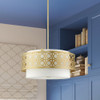 Livex Lighting 4 Lt Soft Gold Pendant Chandelier - 49865-33