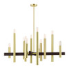 Livex Lighting 12 Lt Satin Brass Chandelier - 49999-12
