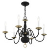 Livex Lighting 6 Lt Black Chandelier - 5006-04