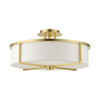 Livex Lighting 4 Lt Satin Brass  Semi Flush - 51075-12