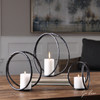 Uttermost Pina Curved Metal Candleholders S/3