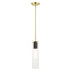 Livex Lighting 1 Lt Satin Brass  Pendant - 51160-12