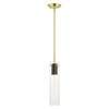 Livex Lighting 1 Lt Satin Brass  Pendant - 51160-12