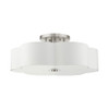 Livex Lighting 6 Lt Brushed Nickel Semi Flush - 52159-91