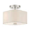 Livex Lighting 2 Lt Brushed Nickel Semi Flush - 58061-91